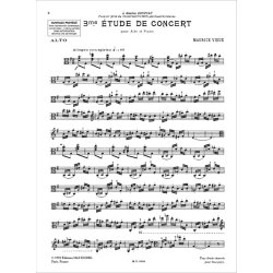 &Eacute;tudes Concert No. 3 : Pour Viola & Piano